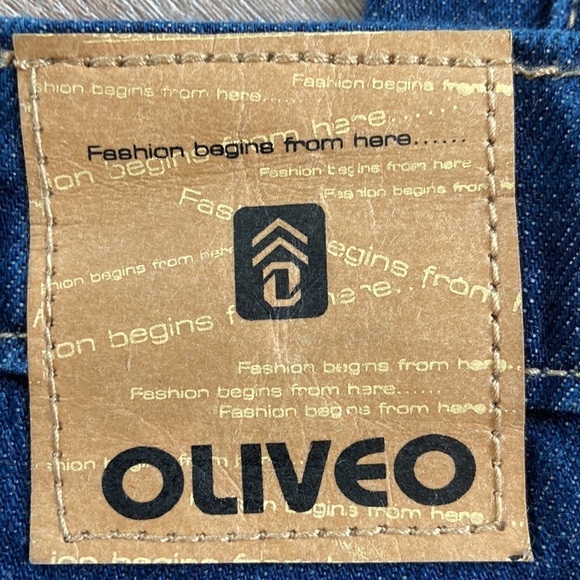 Oliveo & Company Hand Made Dark Blue Denim Jeans Size 33W NWT - Picture 11 of 15